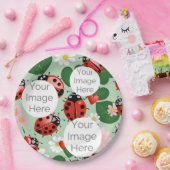 独自の写真をカスタム文字ladybug ladybird ペーパープレート (パーティー)