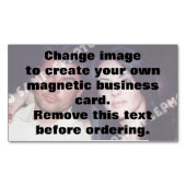 独自の写真を作パーソナライズされた成する マグネット名刺 (正面)