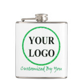 独自の写真を作成ここにロゴを追加 フラスク (正面)