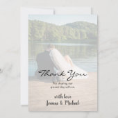 独自の写真を作成しま結婚す。 サンキューカード (裏面)