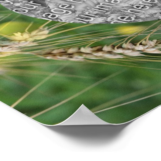 独自の写真を作成するドライサマーグラスフレーム ポスター (角)