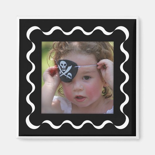 独自の写真を作成アップロードリボンフレームマグネット マグネット (正面)