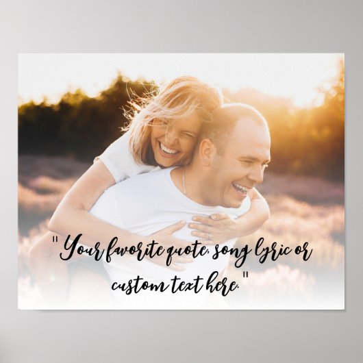 独自の写真を作成パーソナライズされたするカスタム引用文 ポスター (正面)