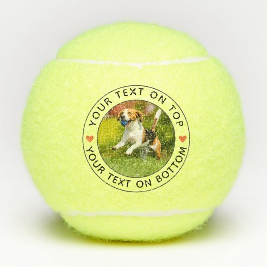 独自の写真を作成パーソナライズされたするシンプル文字 テニスボール (正面)