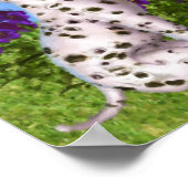 独自の写真を作成Dalmatian子犬の蝶 ポスター (角)