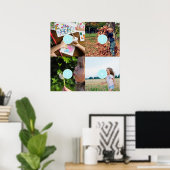 独自の写真を追加するカスタマイズ可能なスタイル4の画像 ポスター (ホームオフィス)