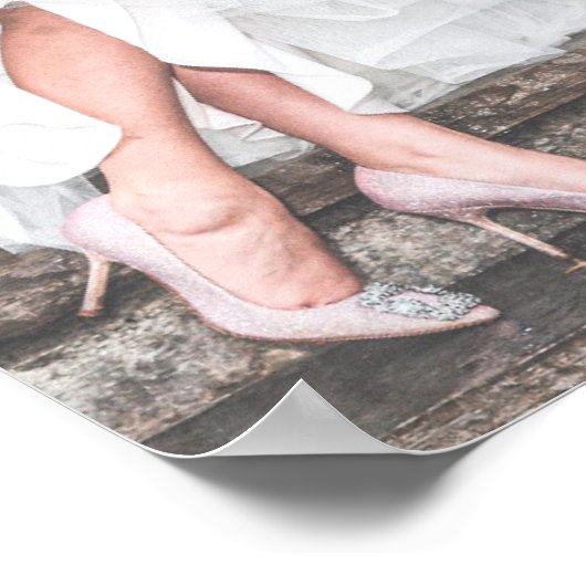 独自の写真を追加するカスタマイズ可能なスタイル4の画像 ポスター (角)