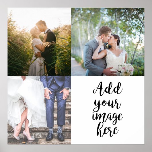 独自の写真を追加するカスタマイズ可能なスタイル4の画像 ポスター (正面)