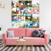 独自の写真を追加するカスタマイズ可能な16枚の画像キャンバス キャンバスプリント (インサイチュ (リビング))