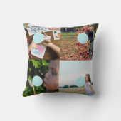 独自の写真を追加するカスタマイズ可能な4つの画像クッション クッション (裏面)