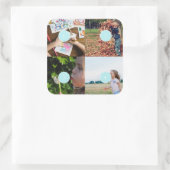 独自の写真を追加するカスタマイズ可能な4つの画像シール スクエアシール (バッグ)