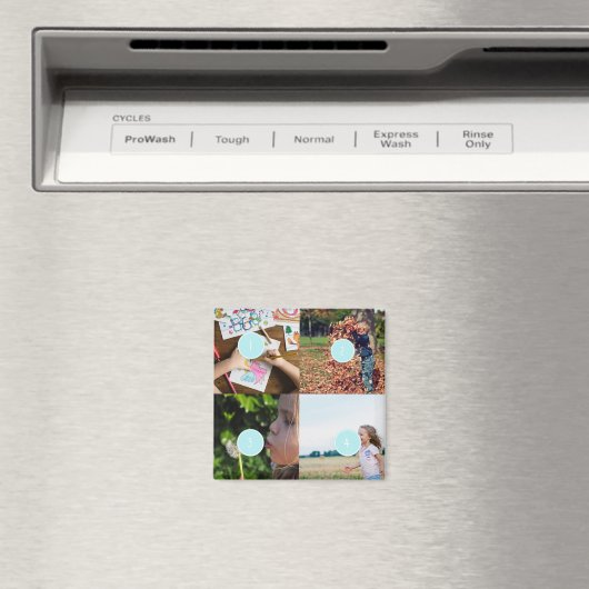 独自の写真を追加するカスタマイズ可能な4イメージマグネット マグネット (インサイチュ (食洗機))