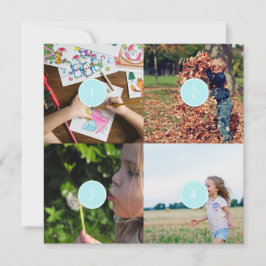 独自の写真を追加するカスタマイズ可能な4枚の画像ポストカード