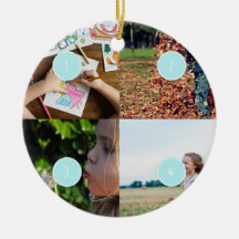 独自の写真を追加するカスタマイズ可能な4画像オーナメント