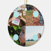 独自の写真を追加するカスタマイズ可能な4画像オーナメント セラミックオーナメント (左)