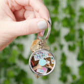 独自の写真を追加するカスタマイズ可能キーリング キーホルダー (手)