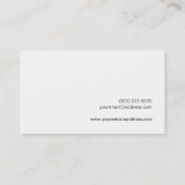 独自の写真を追加シックなファッション写真 名刺 (裏面)