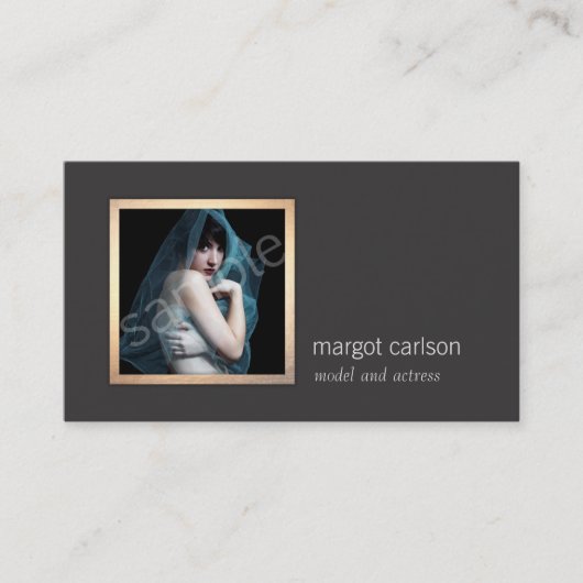 独自の写真を追加シックなファッション写真 名刺 (正面)