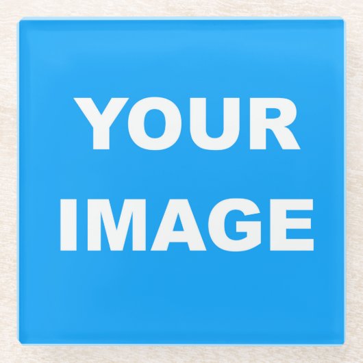 独自の写真イメージ写真ロゴ独自のグラフィックを追加 ガラスコースター (正面)