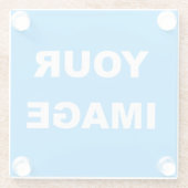 独自の写真イメージ写真ロゴ独自のグラフィックを追加 ガラスコースター (裏面)