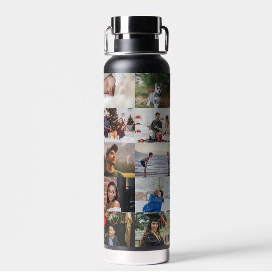 独自の写真カスタムコラージュを作成20写真Wa ウォーターボトル (背面)