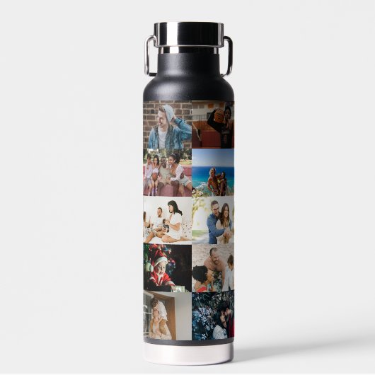 独自の写真カスタムコラージュを作成20写真Wa ウォーターボトル (正面)