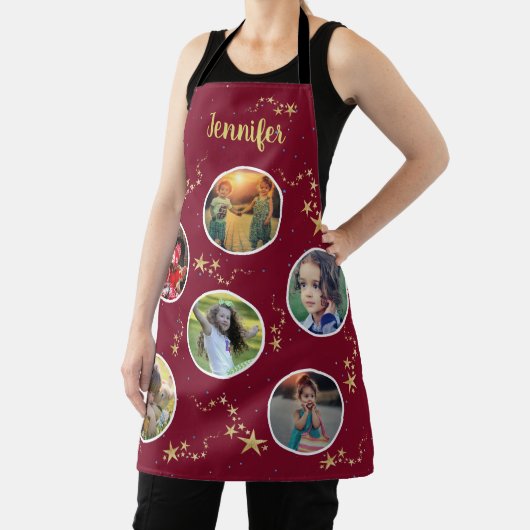 独自の写真コラージュを作成クリスマスモノグラム エプロン (インサイチュ)