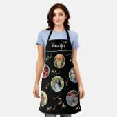 独自の写真コラージュを作成クリスマスモノグラム エプロン (着用した状態)