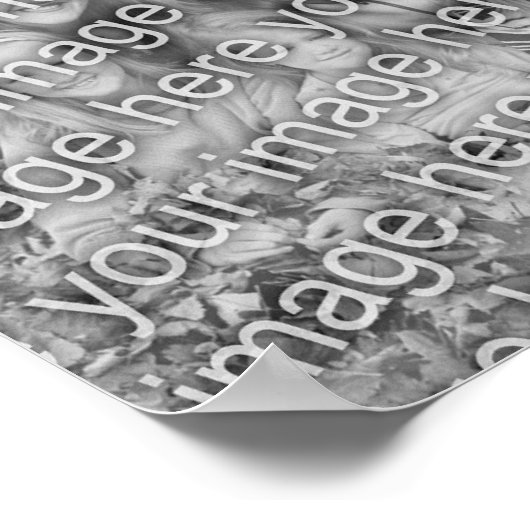 独自の写真ステンシルバラの作成パーソナライズされた ポスター (角)