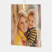 独自の写真テンプレートの追加 ガラスオーナメント (正面左)