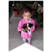 独自の写真テンプレートパーソナライズされた誕生日 バンティングフラッグ (第2の旗)