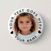 独自の写真文字と名前バッジの作成 缶バッジ (正面)