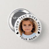 独自の写真文字と名前バッジの作成 缶バッジ (正面&裏面)