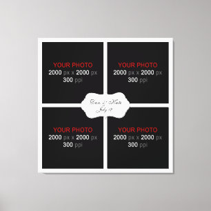 独自の写真結婚コラージュの作成003 キャンバスプリント