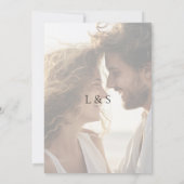 独自の写真結婚式招待状のアップロード 招待状 (裏面)