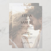 独自の写真結婚式招待状のアップロード 招待状 (正面/裏面)