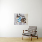 独自の写真縦型モノグラムの作成 タペストリー (インサイチュ(横))