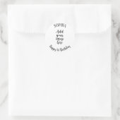 独自の写真誕生日シールの追加 ラウンドシール (バッグ)