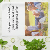 独自の写真、文字、背景の投げパイを追加する キッチンタオル (折り畳み)