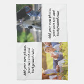 独自の写真、文字、背景の投げパイを追加する キッチンタオル (縦)