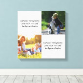 独自の写真、文字、背景の投げパイを追加する キャンバスプリント (インサイチュ (ウッドフロア))