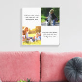 独自の写真、文字、背景の投げパイを追加する キャンバスプリント (インサイチュ (リビング))