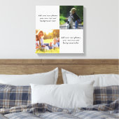 独自の写真、文字、背景の投げパイを追加する キャンバスプリント (インサイチュ (寝室))