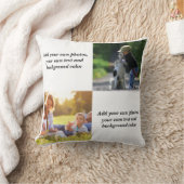 独自の写真、文字、背景の投げパイを追加する クッション (ブランケット)