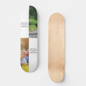 独自の写真、文字、背景の投げパイを追加する スケートボード (正面)