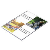 独自の写真、文字、背景の投げパイを追加する ノートブック (左側)