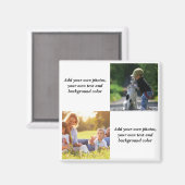 独自の写真、文字、背景の投げパイを追加する マグネット (正面/裏面)