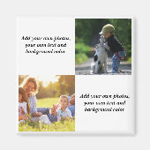 独自の写真、文字、背景の投げパイを追加する マグネット (正面)