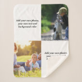 独自の写真、文字、背景の投げパイを追加 シェルパブランケット (正面)