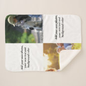 独自の写真、文字、背景の投げパイを追加 シェルパブランケット (正面(横))